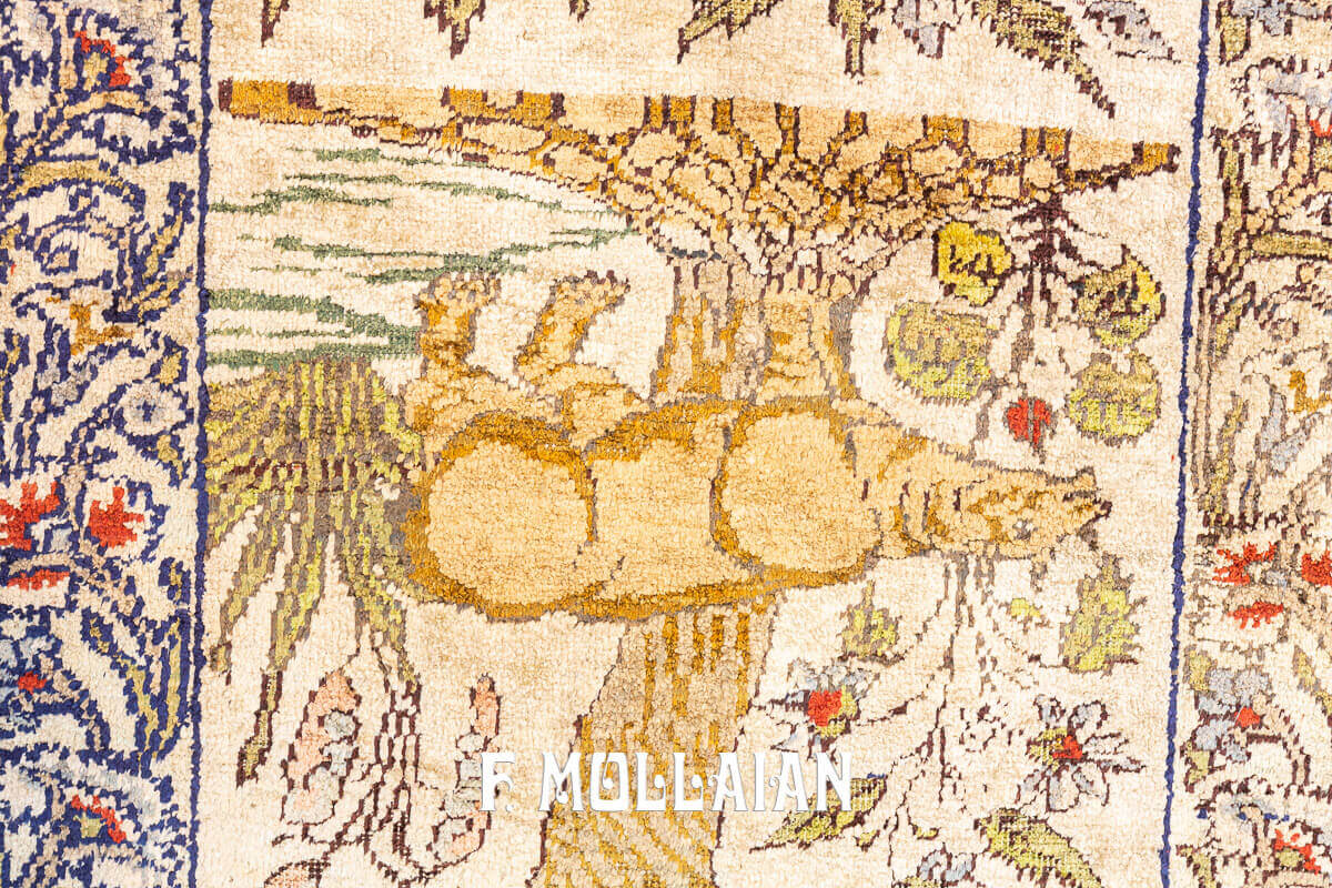 Rare design Pictorial (Animal figures) Antique Kaysery Turkish Carpet n°:220572